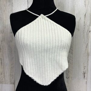 White Knit‎ Halter Top